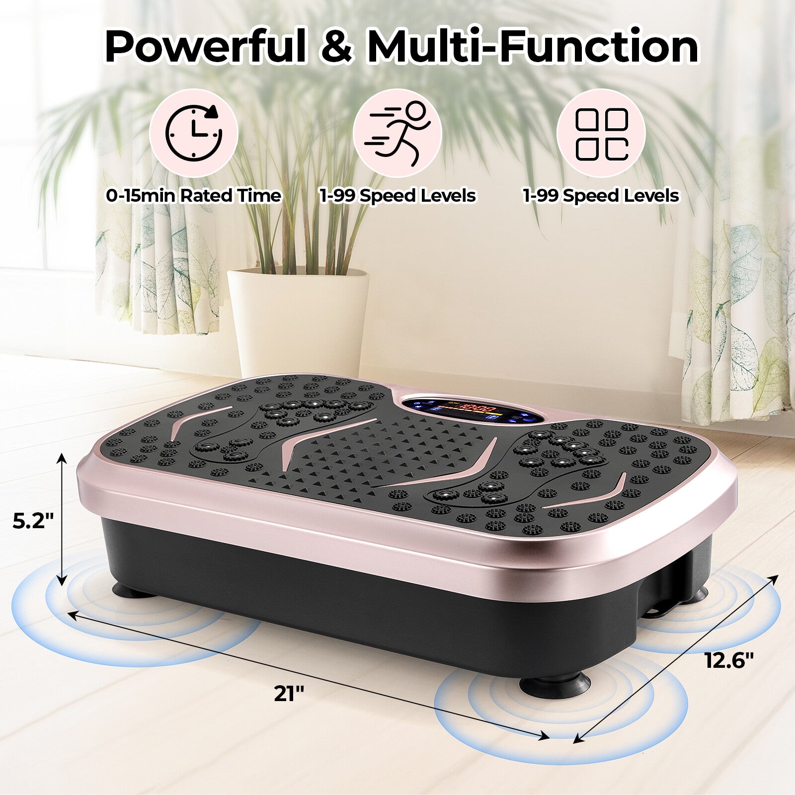 Vibrationsplatte – Fitness-Vibrationsboard für Zuhause, Ganzkörper-Training, Fettverbrennung & Körperformung