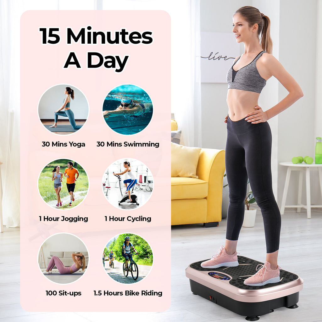 Vibrationsplatte – Fitness-Vibrationsboard für Zuhause, Ganzkörper-Training, Fettverbrennung & Körperformung