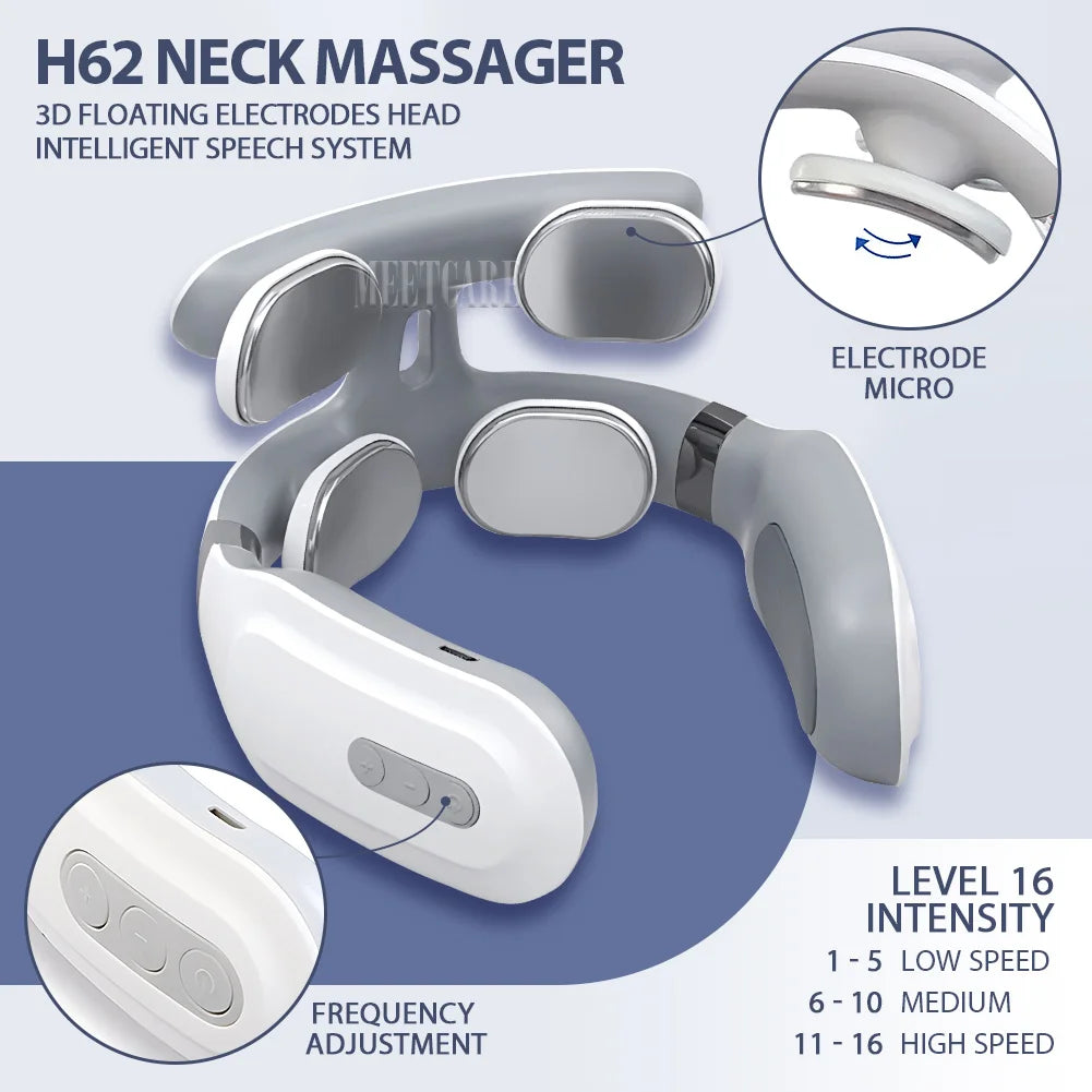 Nacken & Schulter Massagegerät – TENS Wärmetherapie, kabellos