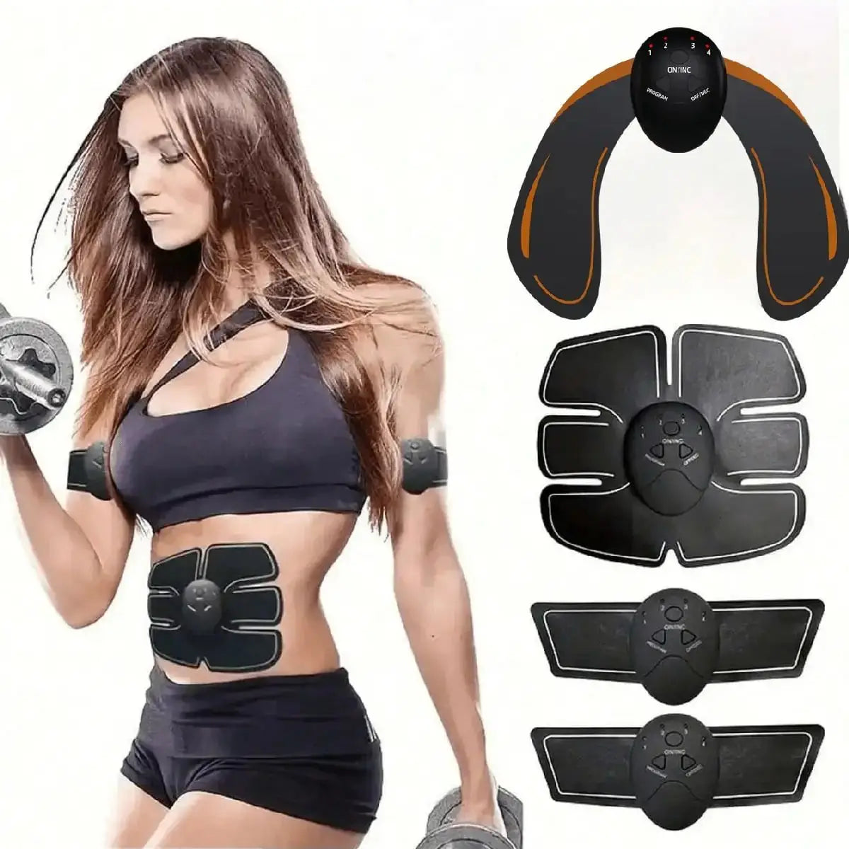 EMS Hüft-Muskelstimulator – Fitness-Trainer für Po, Bauch, Arme & Beine mit Massagefunktion