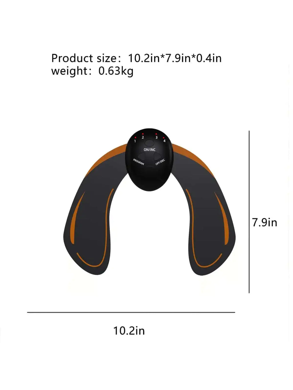 EMS Hüft-Muskelstimulator – Fitness-Trainer für Po, Bauch, Arme & Beine mit Massagefunktion